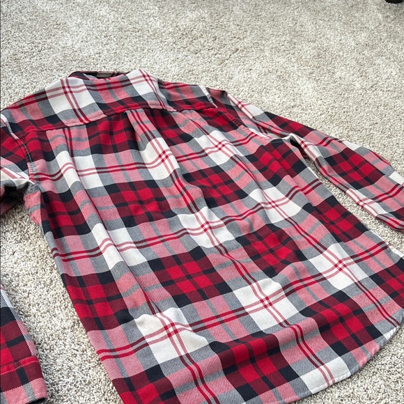 Eddie Bauer Red and Black flannel button down - Picture 7 of 7